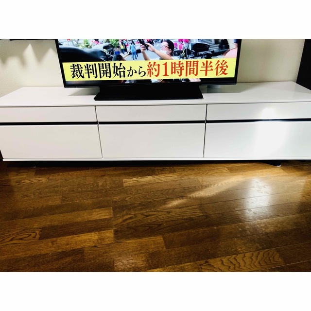 テレビボードテレビ台TVローボードロータイプ おしゃれ 収納 白 ホワイト北欧 インテリア/住まい/日用品の収納家具(リビング収納)の商品写真