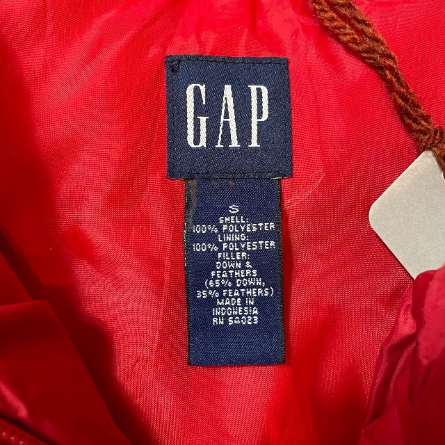 90s oldGAP オールドギャップ ダウンベスト S レッド 90s oldGAP オールドギャップ ダウンベスト S レッド