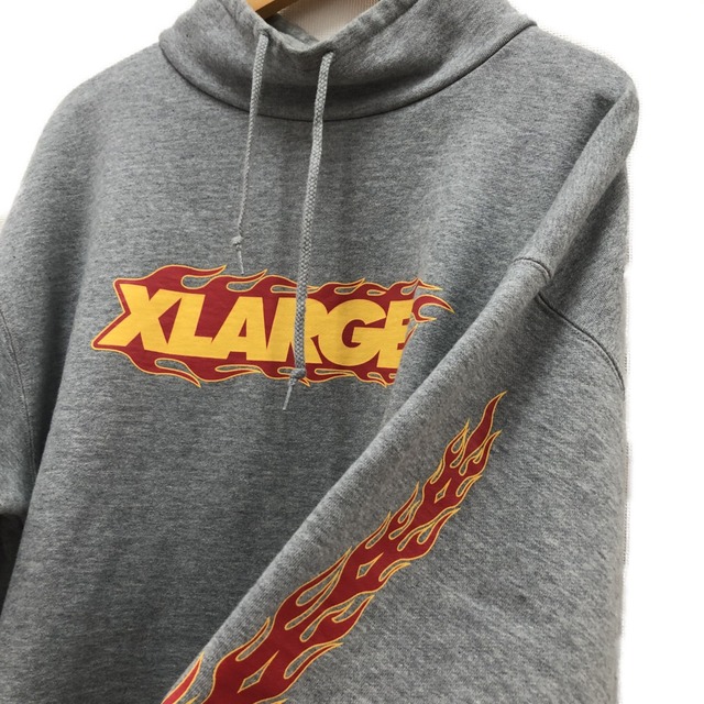 美品　x-large　エクストララージ　ロゴトレーナー　グレー 　XL