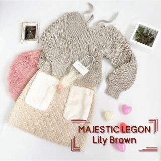 リリーブラウン(Lily Brown)の【2点セット】 ニットトップス + ミニスカート(セット/コーデ)