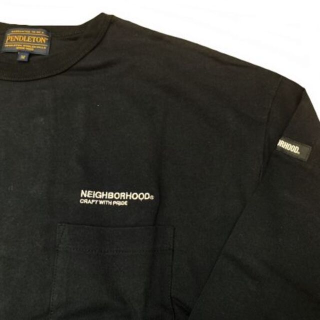 NEIGHBORHOOD(ネイバーフッド)のネイバーフッド/ペンドルトン/ポケット付クルーネックカットソー/#M/ブラック メンズのトップス(Tシャツ/カットソー(七分/長袖))の商品写真