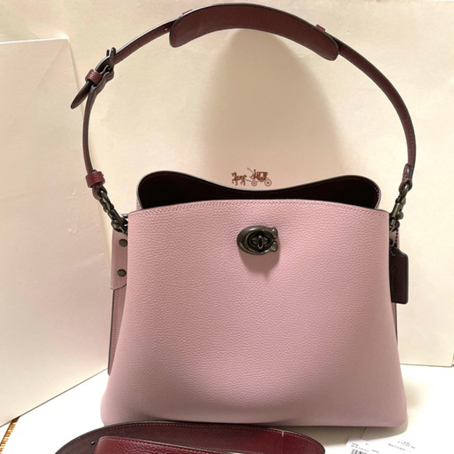 COACH - 美品coachウィロウショルダーバック アイスパープルの通販 by