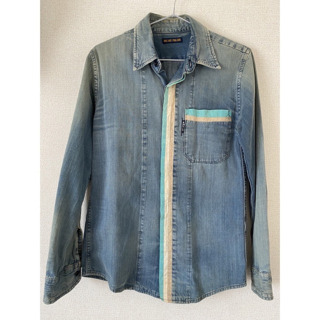 BLUE BLUE(ブルーブルー)のBLUE BLUE  シャンブレーシャツ　デニムシャツ　Sサイズ メンズのトップス(シャツ)の商品写真