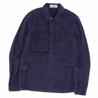 ストーンアイランド(STONE ISLAND)の美品 ストーンアイランド STONE ISLAND ジャケット ロングスリーブ コットン 無地 アウター メンズ S ネイビー(その他)