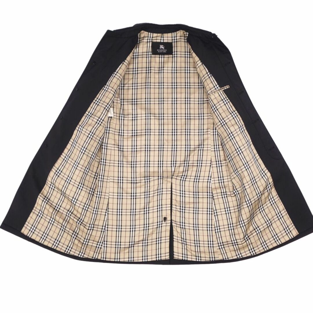 BURBERRY BLACK LABEL(バーバリーブラックレーベル)のバーバリー ブラックレーベル BURBERRY BLACK LABEL コート ステンカラーコート バルマカーンコート 裏チェック アウター メンズ L ブラック メンズのジャケット/アウター(ステンカラーコート)の商品写真