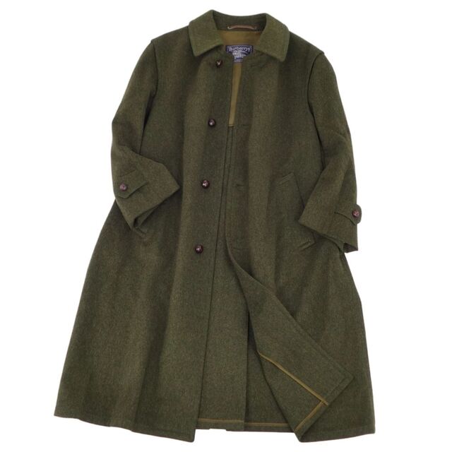 極美品 Vintage バーバリー Burberrys コート ローデンコート LODEN ステンカラーコート バルマカーンコート アウター メンズ 38(M相当) グリーン