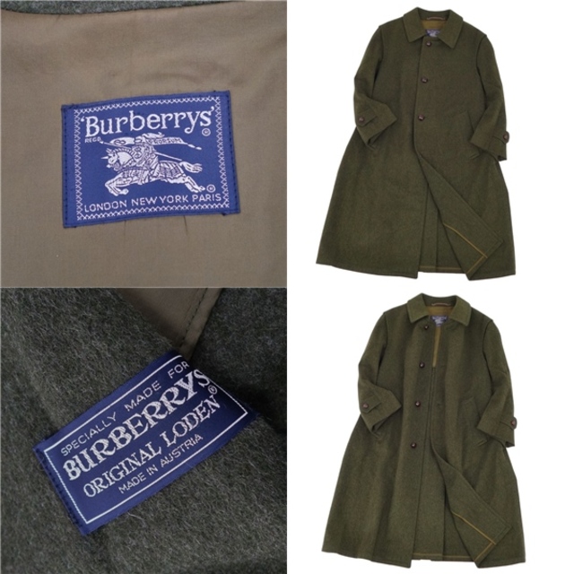 極美品 Vintage バーバリー Burberrys コート ローデンコート LODEN ステンカラーコート バルマカーンコート アウター メンズ 38(M相当) グリーン 極美品 Vintage バーバリー Burberrys コート ローデンコート LODEN ステンカラーコート バルマカーンコート アウター メンズ 38(M相当) グリーン