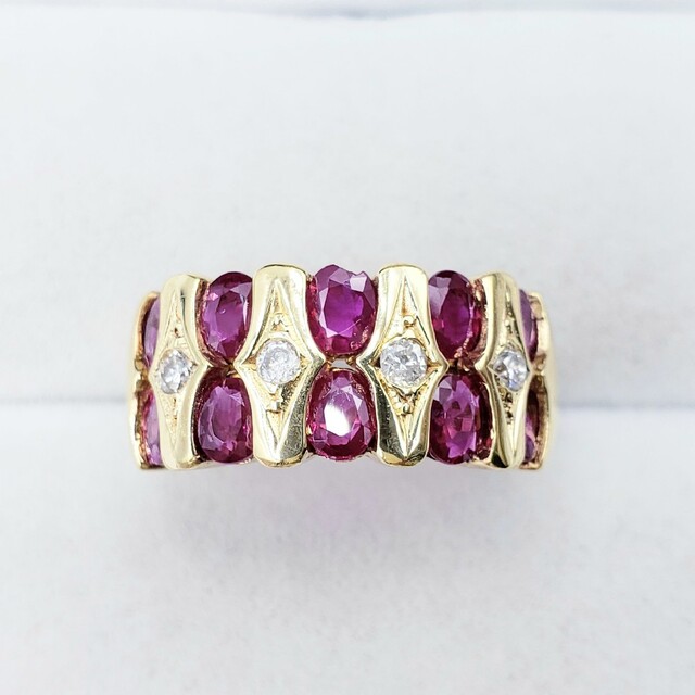 ☆美品☆ ルビー2.00ct ダイヤ0.14ct 18金リング 6.7g 通販 29950円