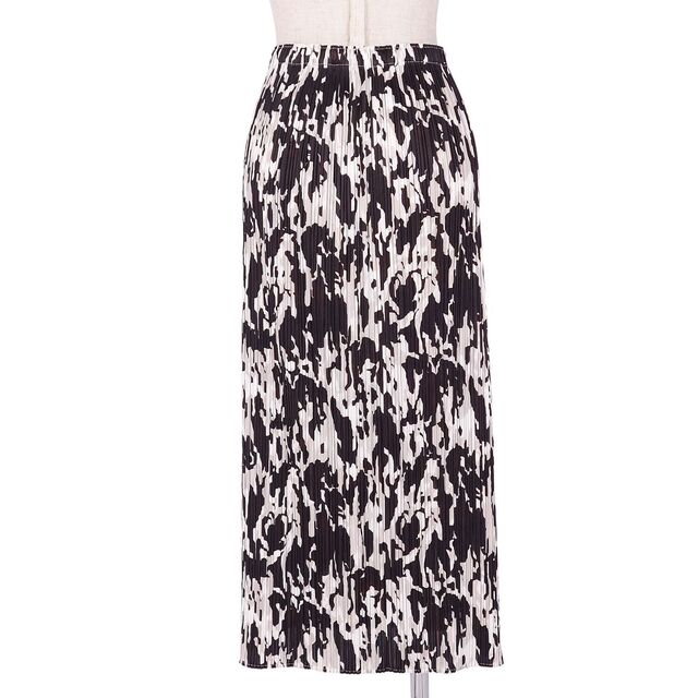 イッセイミヤケ PLEATS PLEASE ロングスカート スーツ 総柄-