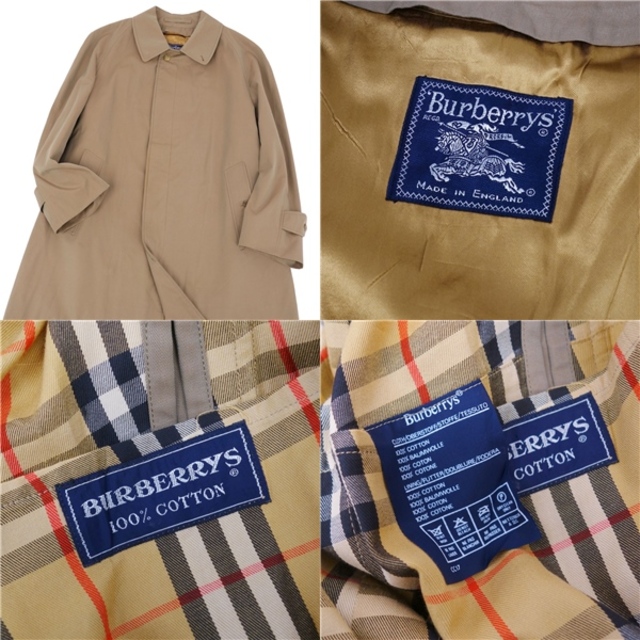 BURBERRY(バーバリー)の極美品 Vintage バーバリー Burberrys コート ステンカラーコート バルマカーンコート メンズ 英国製 ライナー アウター L相当 ベージュカーキ(玉虫色) メンズのジャケット/アウター(ステンカラーコート)の商品写真