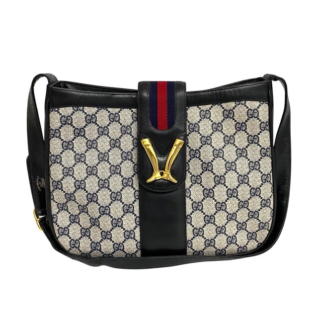 全品送料0円 美品 - Gucci GUCCI 86761 ネイビー ショルダーバッグ 本