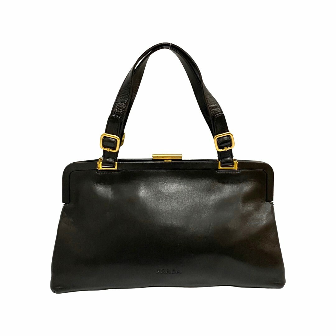 PRADA - 極 美品 レア品 カード付 PRADA プラダ ロゴ 刻印 カーフ