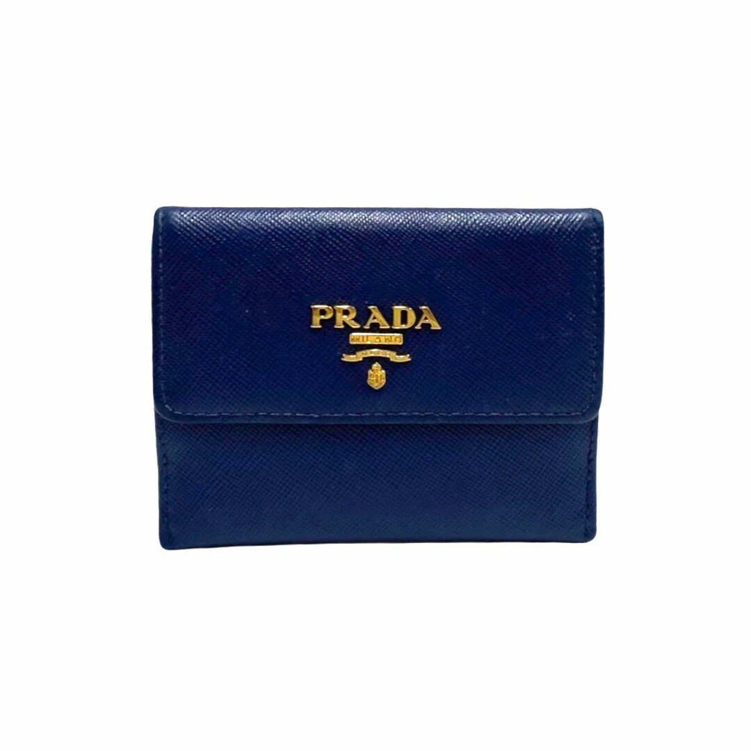 PRADA プラダ サフィアーノ 二つ折り財布 ミニウォレット ブラック