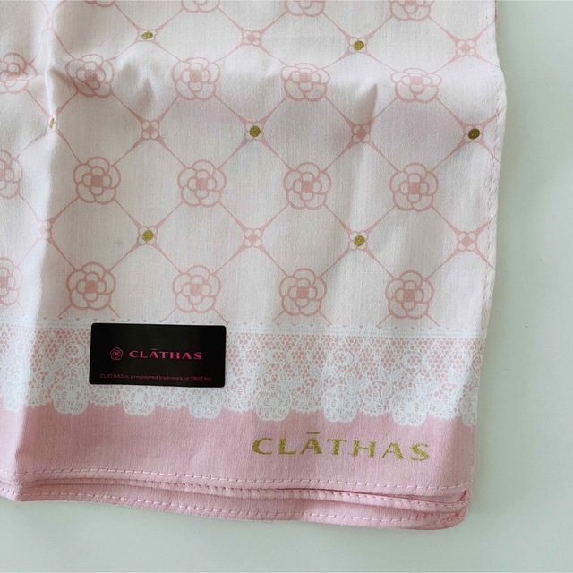 CLATHAS(クレイサス)の未使用2枚◆クレイサス◆ピンク系2種タオルハンカチと大判ハンカチ レディースのファッション小物(ハンカチ)の商品写真