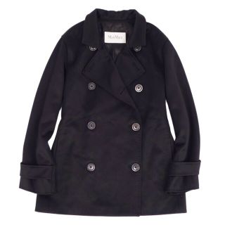 マックスマーラ(Max Mara)の極美品 マックスマーラ Max Mara ジャケット ダブルブレスト 無地 ウール アウター レディース JI38 USA4 FB36(S相当) ブラック(その他)