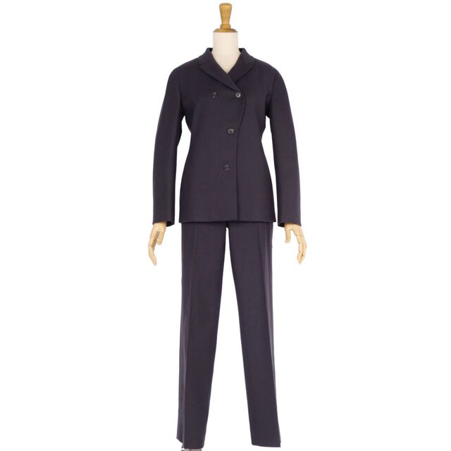 美品 ジルサンダー JIL SANDER セットアップ パンツスーツ テーラードジャケット スラックスパンツ ウール レディース 34(S相当) ブラック 美品 ジルサンダー JIL SANDER セットアップ パンツスーツ テーラードジャケット スラックスパンツ ウール レディース 34(S相当) ブラック