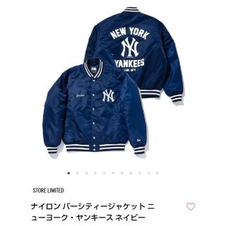 新品　23AW ニューエラ ナイロン バーシティージャケット MLB ネイビー