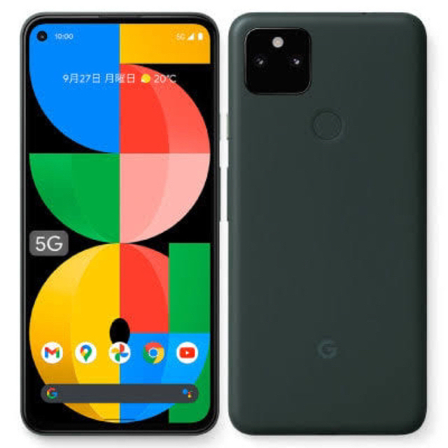 pixel5a 本体　simフリー　ガラスフィルムと手帳型ケース付きスマートフォン/携帯電話