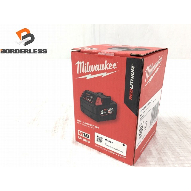 ☆未使用品☆milwaukee ミルウォーキー 18V 5.0Ah 純正 リチウムイオンバッテリー M18B5 リチウムイオン電池 66308