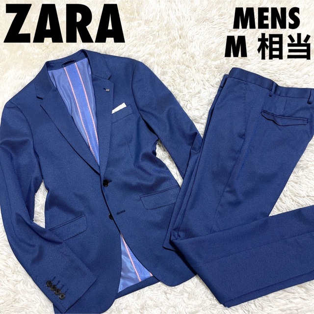 美品　ZARA ザラ　セットアップスーツ　ネイビー　メンズMサイズ相当