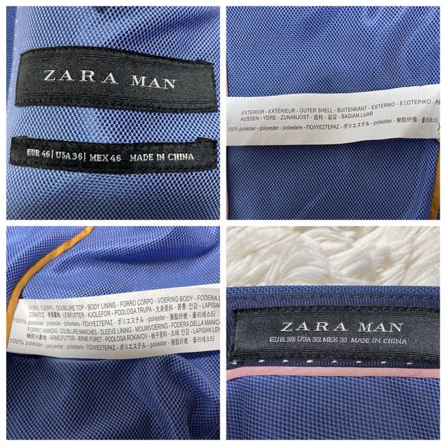 美品　ZARA ザラ　セットアップスーツ　ネイビー　メンズMサイズ相当 5