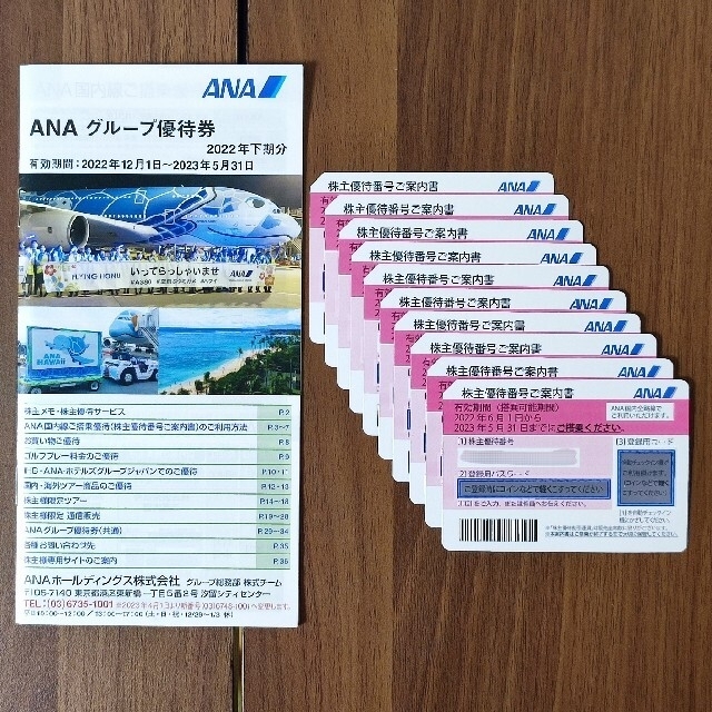 【たもつ樣　専用】ANA（全日空）株主優待10枚＋グループ優待