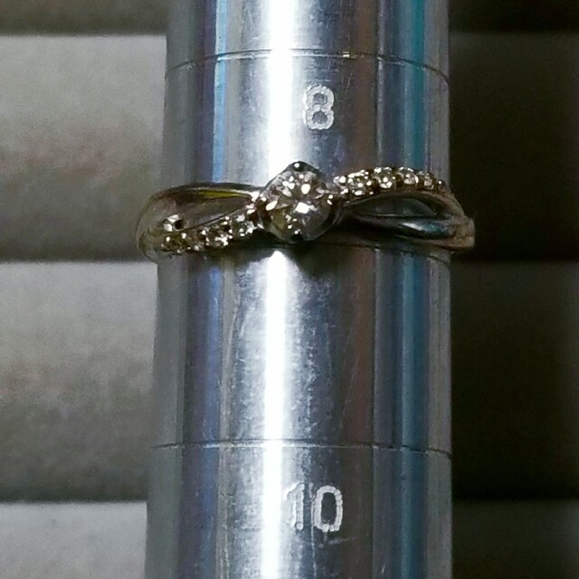 ダイヤリング　指輪　K10wg レディースのアクセサリー(リング(指輪))の商品写真