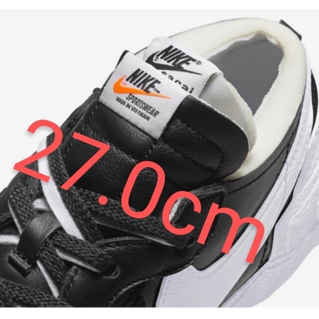 sacai × Nike Blazer Low Black Patent ナイキ