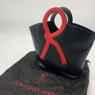 ロベルタディカメリーノ(ROBERTA DI CAMERINO)のロベルタカメリーノ ハンドバッグ 赤 レッド 黒(トートバッグ)