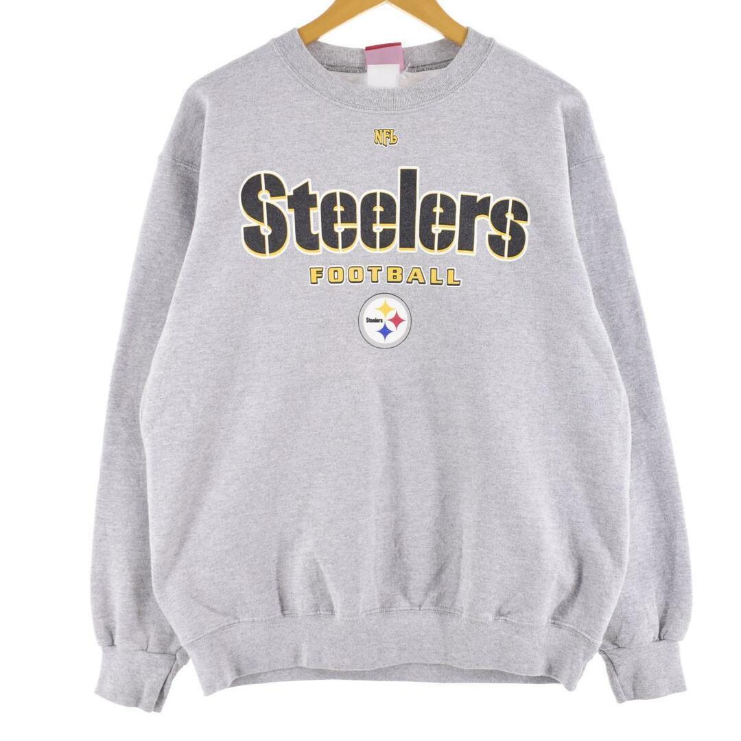 NFL PITTSBURGH STEELERS ピッツバーグスティーラーズ プリントスウェットシャツ トレーナー メンズL /eaa305576