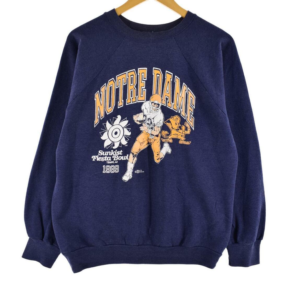 80年代 SIGNAL NOTRE DAME ノートルダム大学 ファイティング アイリッシュ カレッジスウェットシャツ トレーナー USA製 メンズL ヴィンテージ /eaa305308