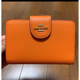 コーチ(COACH)の6390  コーチ　二つ折り財布　オレンジ(財布)