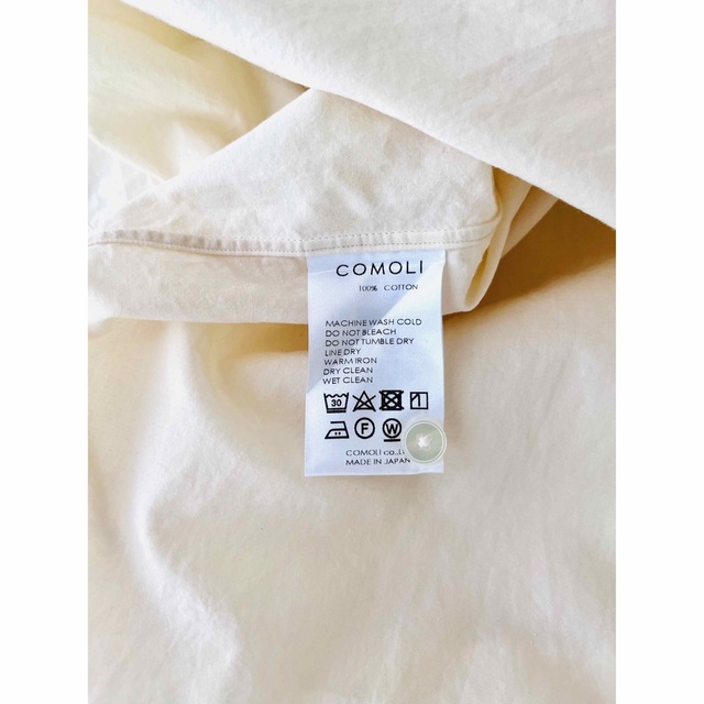 COMOLI / バンドカラーシャツ 19SS Ecru