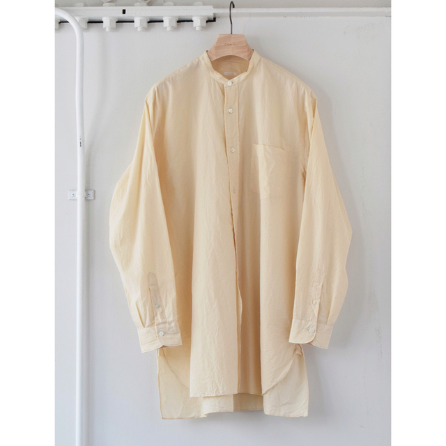 COMOLI / バンドカラーシャツ 19SS Ecru