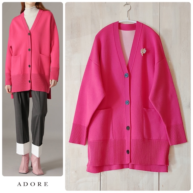 ◇幻◇ 希少 定価4万円 ADORE ダブルニットカーディガン-www