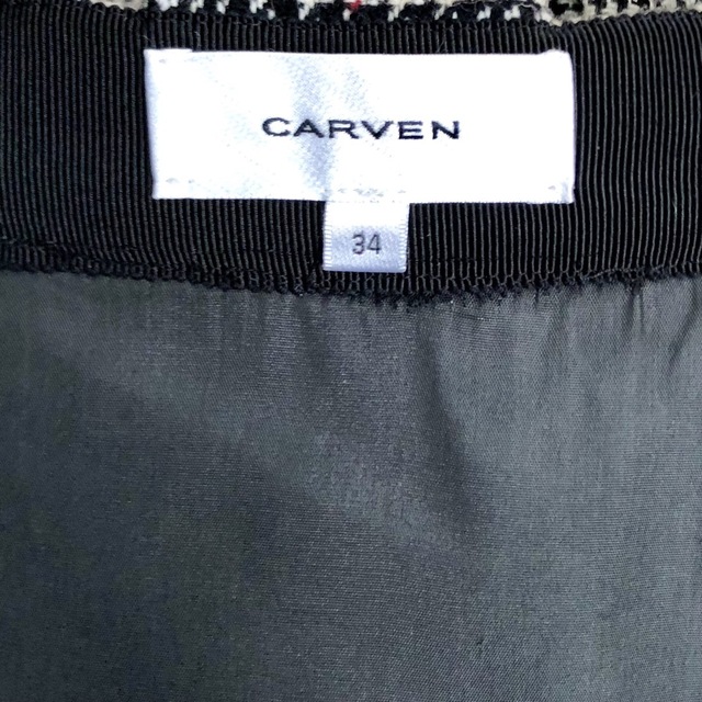 CARVEN(カルヴェン)の美品　CARVEN（カルヴェン）グレンチェックタイトミニスカート レディースのスカート(ミニスカート)の商品写真