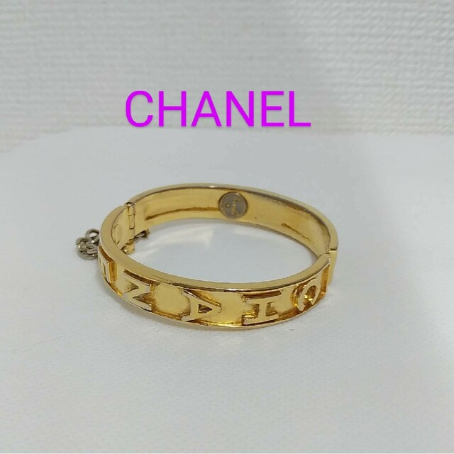 最終お値下シャネル/CHANEL★ヴィンテージ   ロゴバングル   ★ゴールド