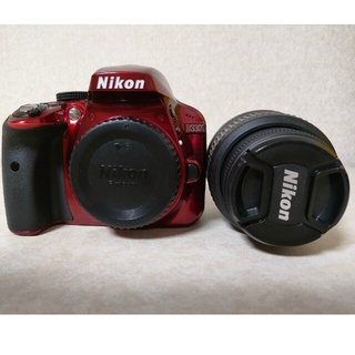 ニコン(Nikon)のニコン　D3300 レッド　レンズ付き　ボディのみ保証付　液晶ガラス付(デジタル一眼)