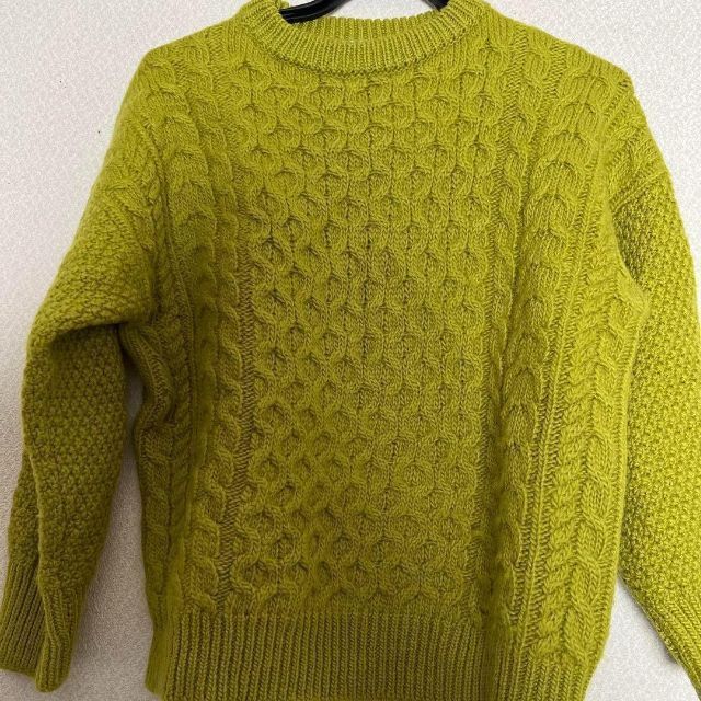 ROKU beauty&youth LIGHT CABLE KNIT ライム