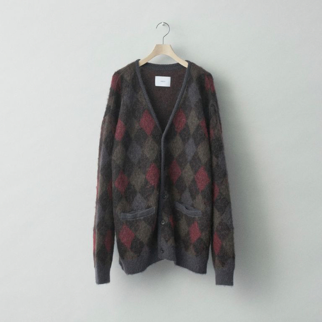 stein Kid Mohair Argyle Cardigan シュタイン