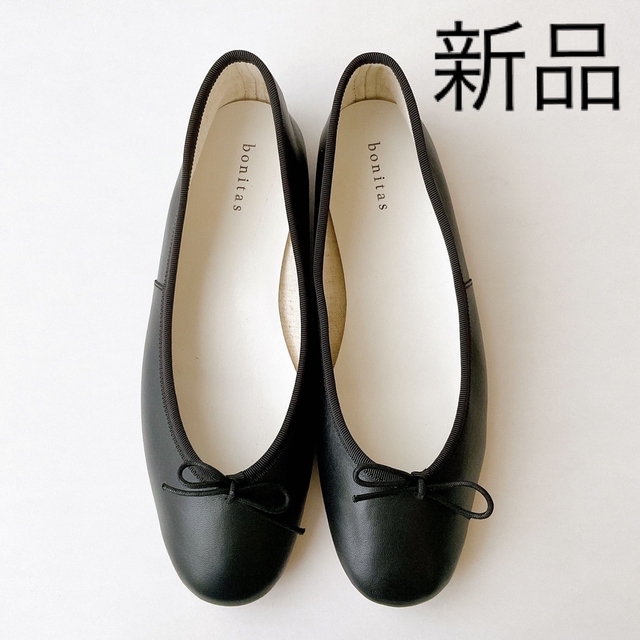 未使用】bonitas/ボニータス バレエシューズ◇38 23.5cmブラック