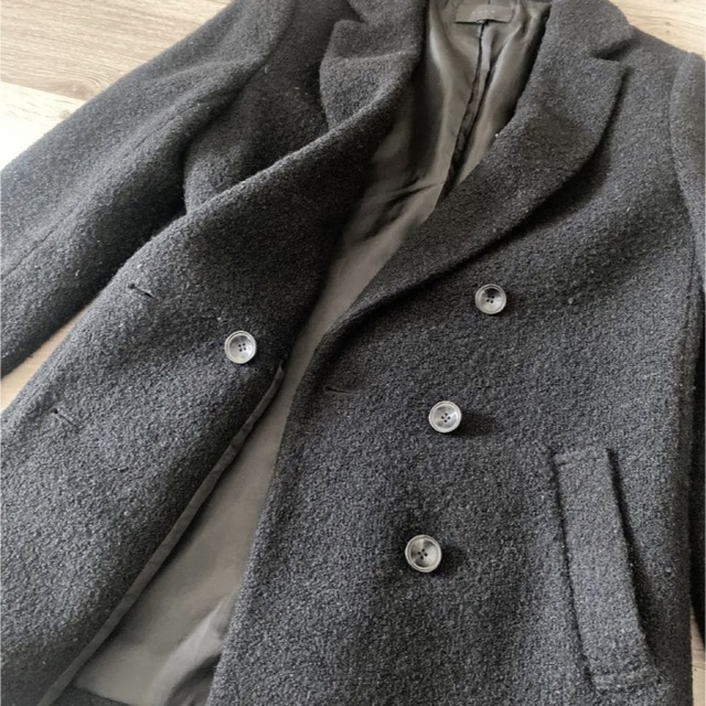 YEVS(イーブス)の✱YEVS イーブス Pコート ジャケット ウール混 ブラック M✱ レディースのジャケット/アウター(ピーコート)の商品写真
