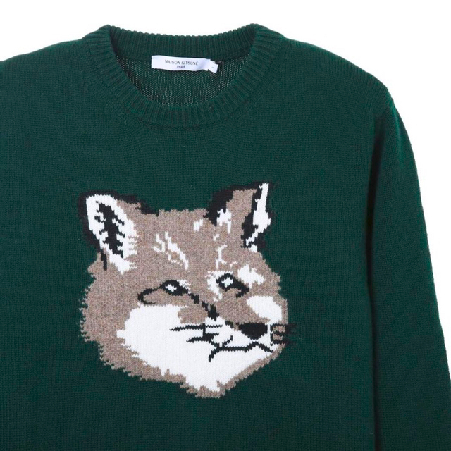 MAISON KITSUNE'(メゾンキツネ)の【完売品】メゾンキツネニット★グリーン メンズのトップス(ニット/セーター)の商品写真