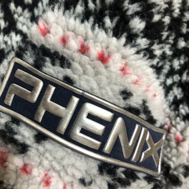 phenix - 80s 日本製 PHENIX ボア フリース ノルディック 黒 グレー L