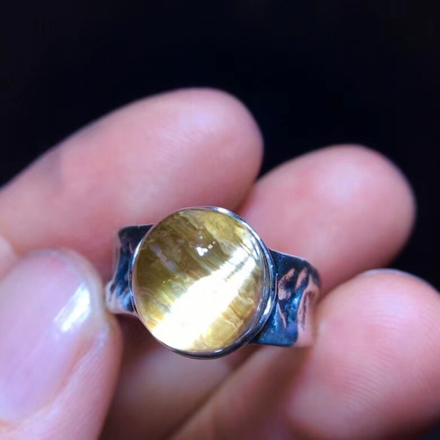 桜 印 【天然】タイチンクオーツ リング s925 10.5*9.5mm - 通販 - www