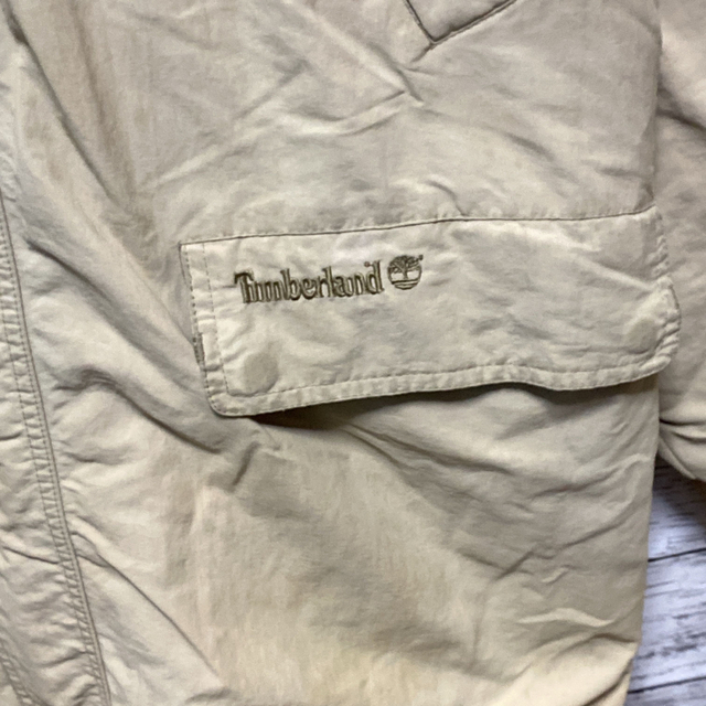 【大人気】 ティンバーランド　ワンポイント刺繍　ジャケット　ベージュ　90s 2