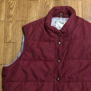 エルエルビーン(L.L.Bean)の80s USA製 L.L.Bean ベスト えんじ L(ベスト/ジレ)