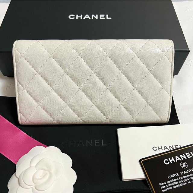 専用★CHANEL 【30番台】キャビアスキン デカココ フラップウォレット