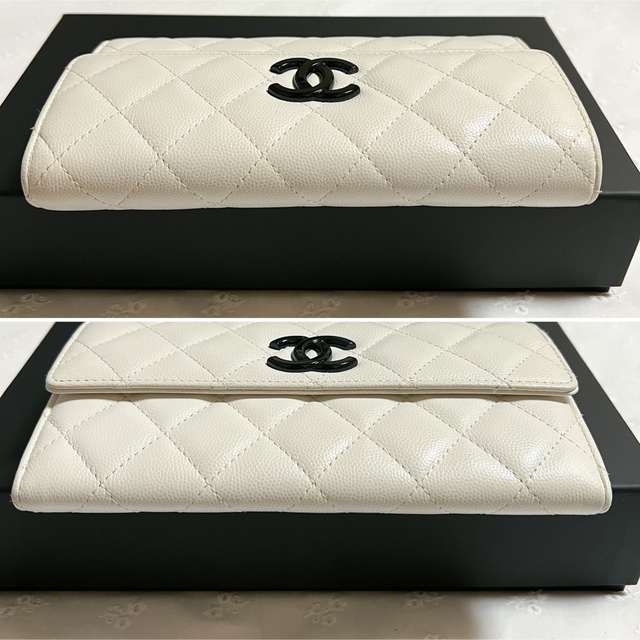 専用★CHANEL 【30番台】キャビアスキン デカココ フラップウォレット 5