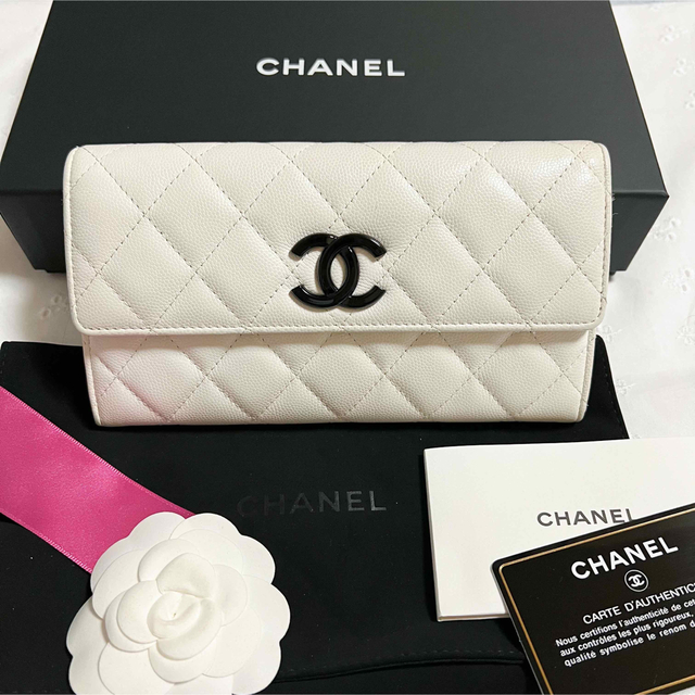 専用★CHANEL 【30番台】キャビアスキン デカココ フラップウォレット